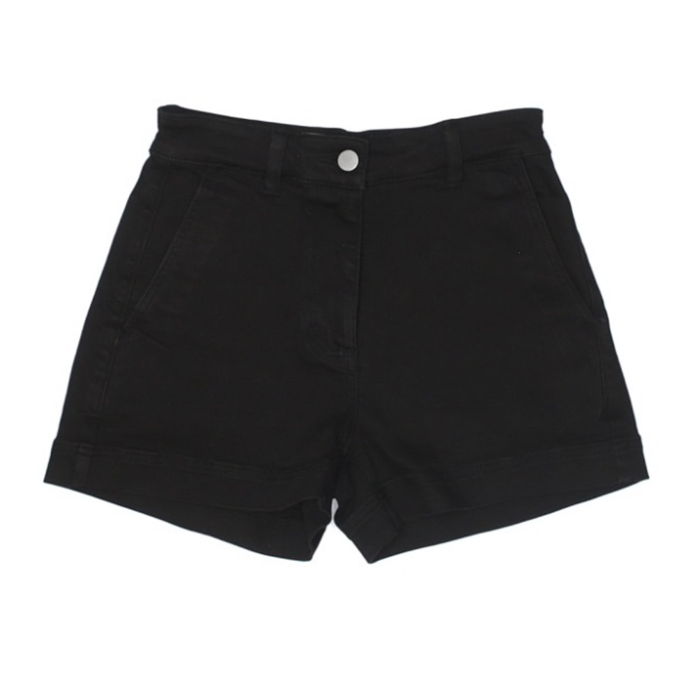 Everlane Black Denim Shorts High Rise Size 0